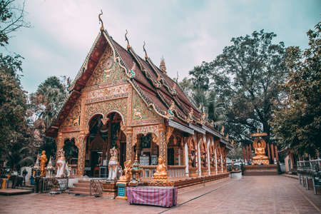 Wat Phuket temple in Nan province, Thailandの写真素材