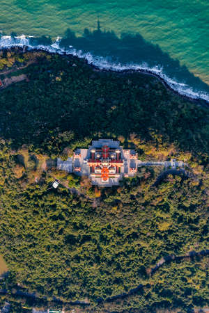 Phra Mahathat Chedi Phakdee Prakat temple in Prachuap Khiri Khan, Thailandの写真素材
