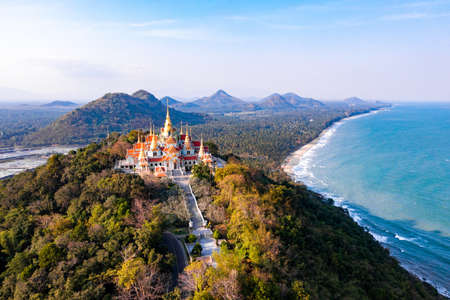 Phra Mahathat Chedi Phakdee Prakat temple in Prachuap Khiri Khan, Thailand