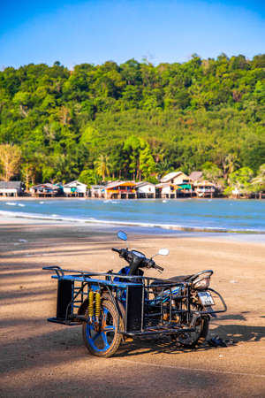 Sairee Beach or Sai Ri Beach in Chumphon, Thailandの写真素材