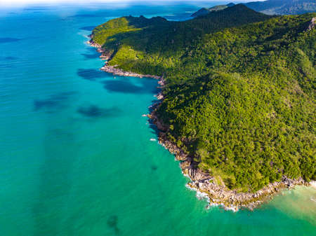 Aerial view of Bottle beach and viewpoint, in Koh Phangan, Thailand