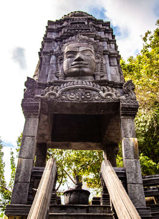 Abandonned hotel looking like cambodian Angkor in Koh Phangan, Thailand
