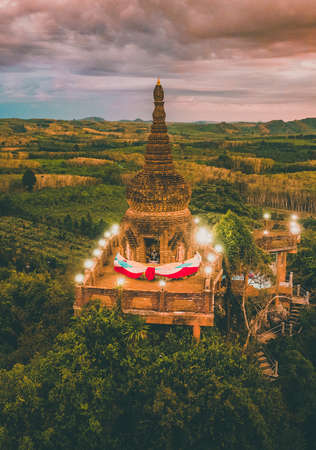 Thamma Park or Dharma park Ban Khao Na Nai, temple complex in Surat Thani, Thailandの写真素材