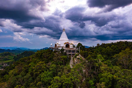 Thamma Park or Dharma park Ban Khao Na Nai, temple complex in Surat Thani, Thailandの写真素材