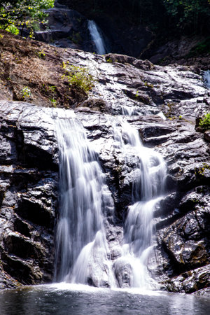 Namtok Lampee waterfall in Phang nga, Thailandの写真素材
