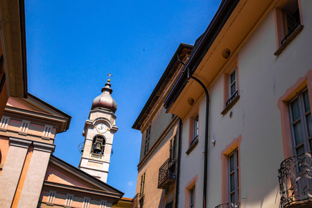 St Stefano church in Menaggio town in lake Como, Lombardy, northern Italy