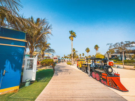 La Mer Beach and beachfront shops La Mer Central in Dubai, United Arab Emirates