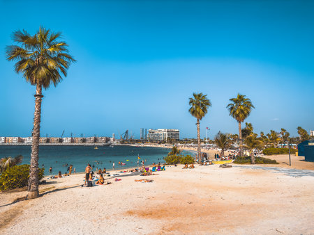 La Mer Beach and beachfront shops La Mer Central in Dubai, United Arab Emirates