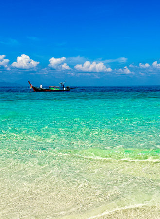 View from Bamboo island beach in Krabi, Thailandの写真素材