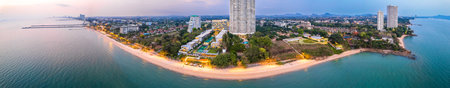 Aerial view of Na Jomtien, Pattaya City, Sattahip District, Chon Buri, Thailand