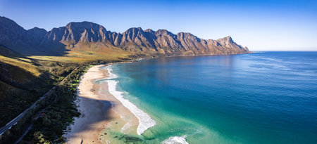 Aerial view of Kogel Bay in Western Cape Province in South Africa