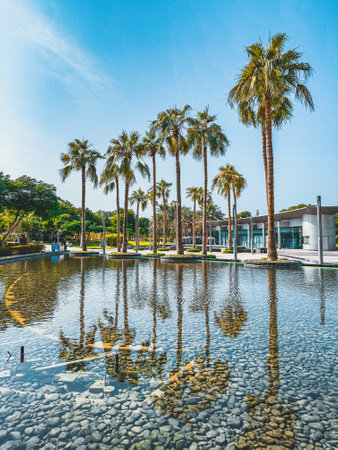 Dubai Frame in Zabeel Park, Downtown Dubai, UAEの写真素材