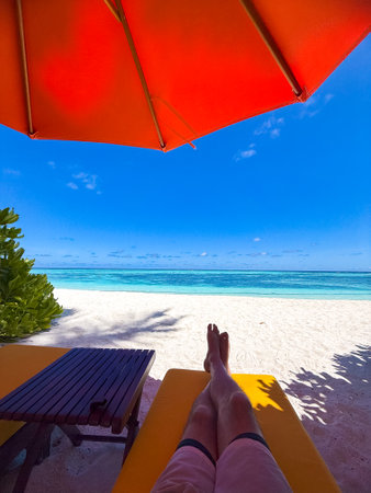 Views from pool villa in Maldives