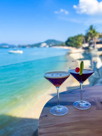 Views of Bo Phut Beach & resort in Koh Samui, Thailandの写真素材