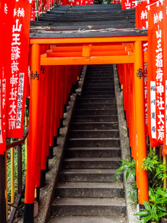 Hie Shrine Shinto shrine in Nagatacho, Chiyoda, Tokyo, Japanの写真素材