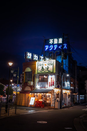 Shiinamachi Station in Toshima, Tokyo, Japanの写真素材