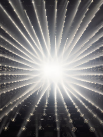 Digital art light installation and illumination in Aomi, Tokyo, Japan