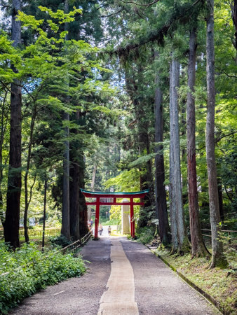 Chuson-ji temple in Hiraizumi, Nishiiwai District, Iwate, Japanの写真素材