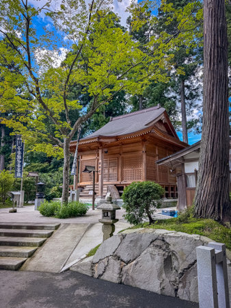 Chuson-ji temple in Hiraizumi, Nishiiwai District, Iwate, Japanの写真素材