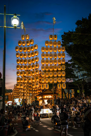 Akita kanto festival, august 2024, in Japan