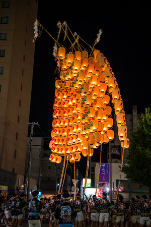 Akita kanto festival, august 2024, in Japanの写真素材