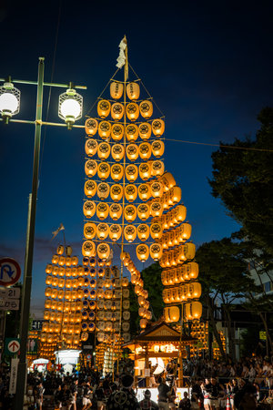 Akita kanto festival, august 2024, in Japanの写真素材