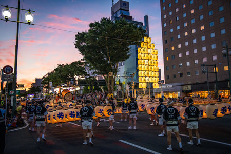 Akita kanto festival, august 2024, in Japan