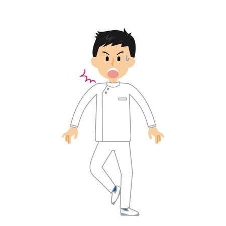 15 Series_Caregiver's Men_Surpriseのイラスト素材