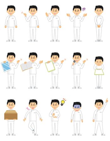 15 Series_Caregiver Manのイラスト素材