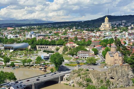 Travel views of Tbilisi. Georgia country. Capital. The city's attractions. Caucasus.の写真素材