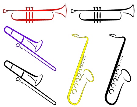 Musical Instruments - Abstract. (Vector)