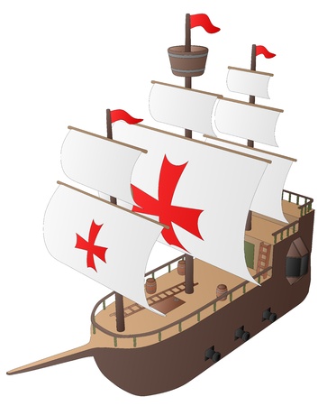Galleon (3/4 View)のイラスト素材