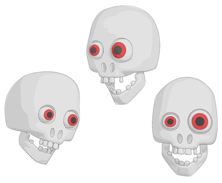 Skulls (Human for Halloween etc).のイラスト素材