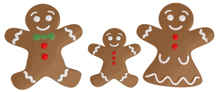 Gingerbread Familyのイラスト素材