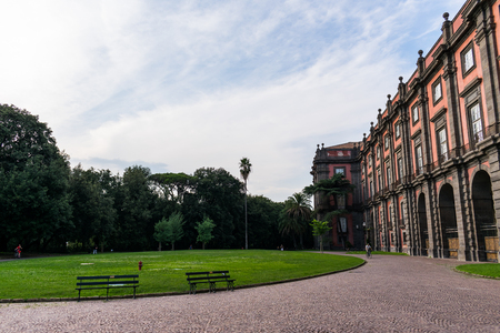 The side view of the National Museum of Capodimonte in Naples, Italyのeditorial素材