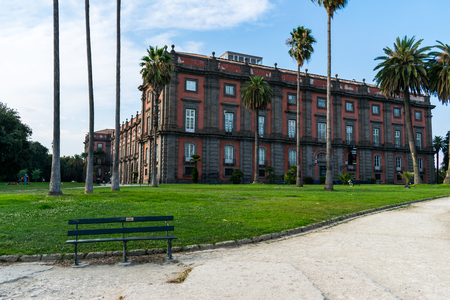 The front view of the National Museum of Capodimonte in Naples, Italyのeditorial素材