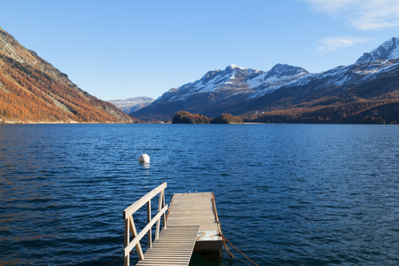 pier on the lakeの写真素材