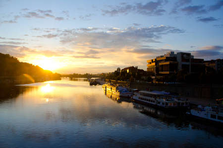 Prague from Karlovy Bridge (day)のeditorial素材
