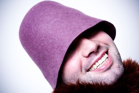 Portrait of dressed up young man.の写真素材