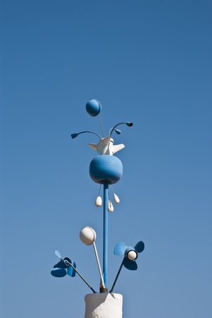Windmill with blue sky