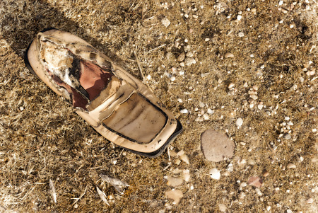 Broken shoeの写真素材