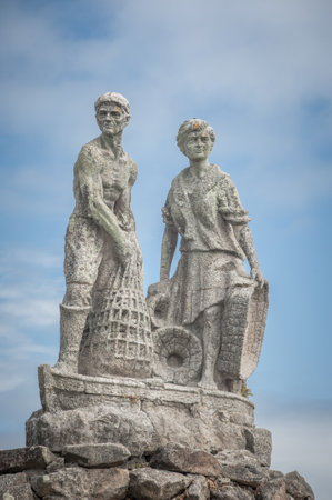fishermans monument, ogrove, Spainのeditorial素材