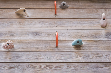 Wooden climbing wall. Backgroundの写真素材
