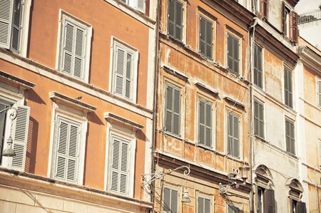 Traditional old Italian house, Romeの写真素材