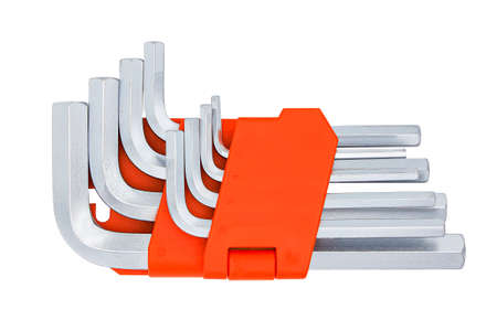 set of socket wrenches isolated on a white background
