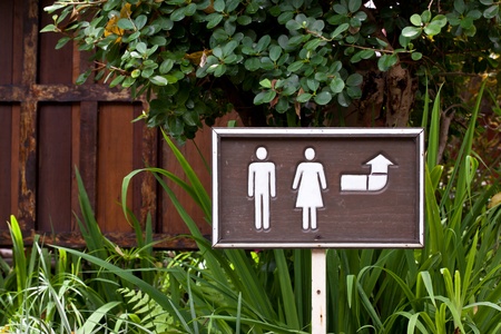 This sign is for men and womenの写真素材