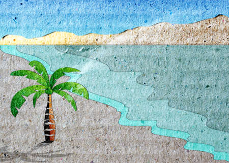 coconut tree vintage style isolatedの写真素材