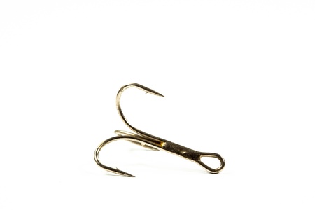 Treble Fish Hook on white