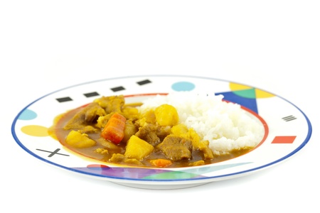 close up Curry pork with riceの写真素材