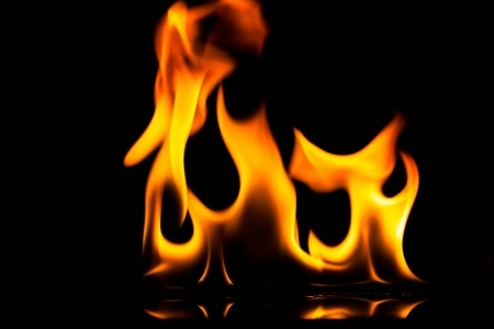 fire flame on dark background
